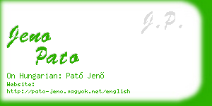 jeno pato business card